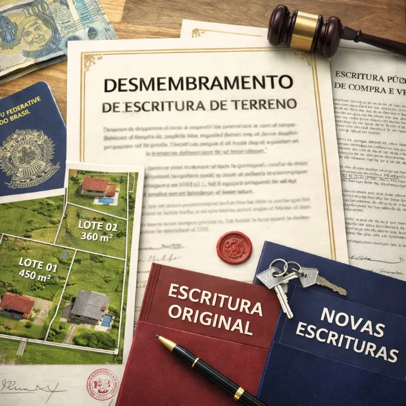 Desmembrar escritura de terreno